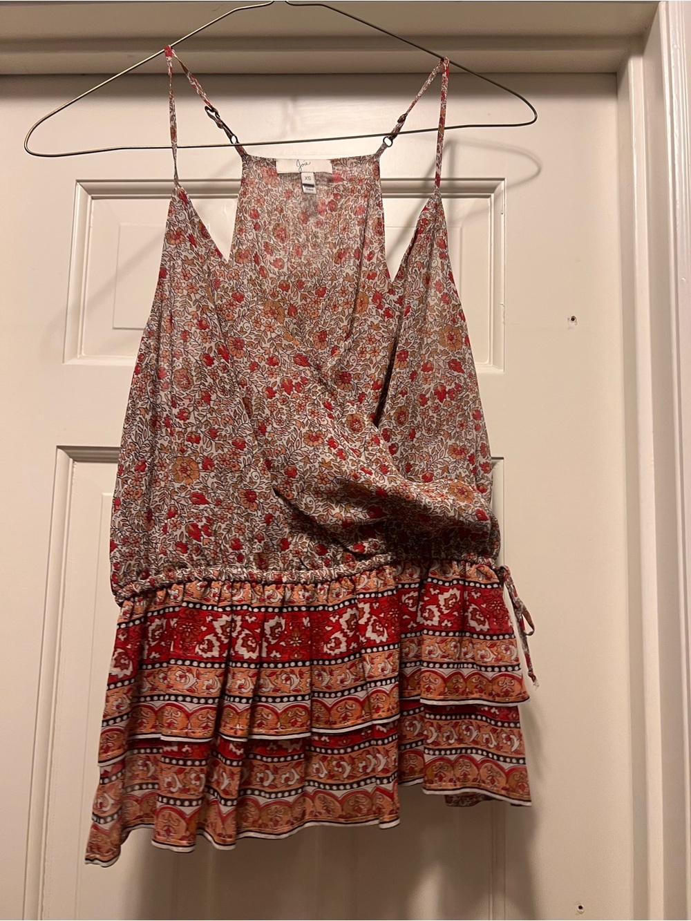 Joie Red Floral Print Sleeveless Camisole